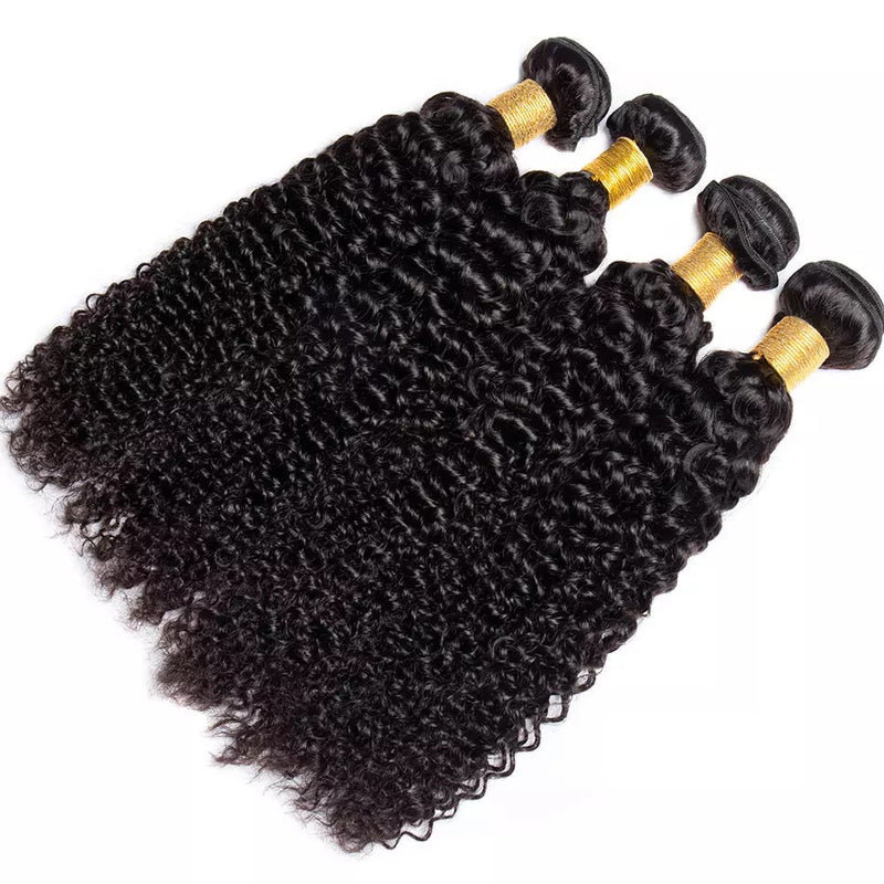 Brazilian Curly Bundles With 4x4 Lace Closure - Kenishi Hair